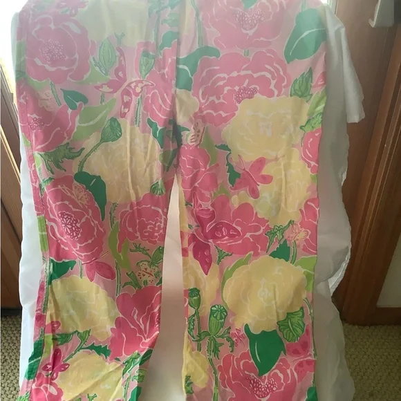 Lilly Pulitzer Pink and Yellow Floral Pants - Picture 5 of 5
